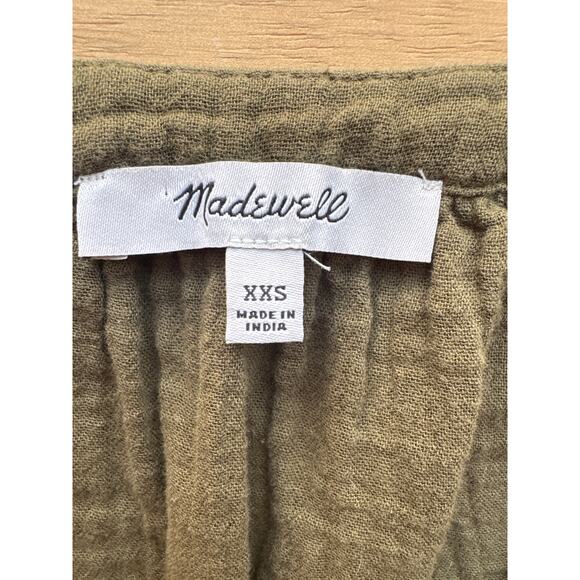 Madewell Tops Lightspun Women's XXS Green Pullover Shirt Oversized Fit Flowy - Picture 2 of 5